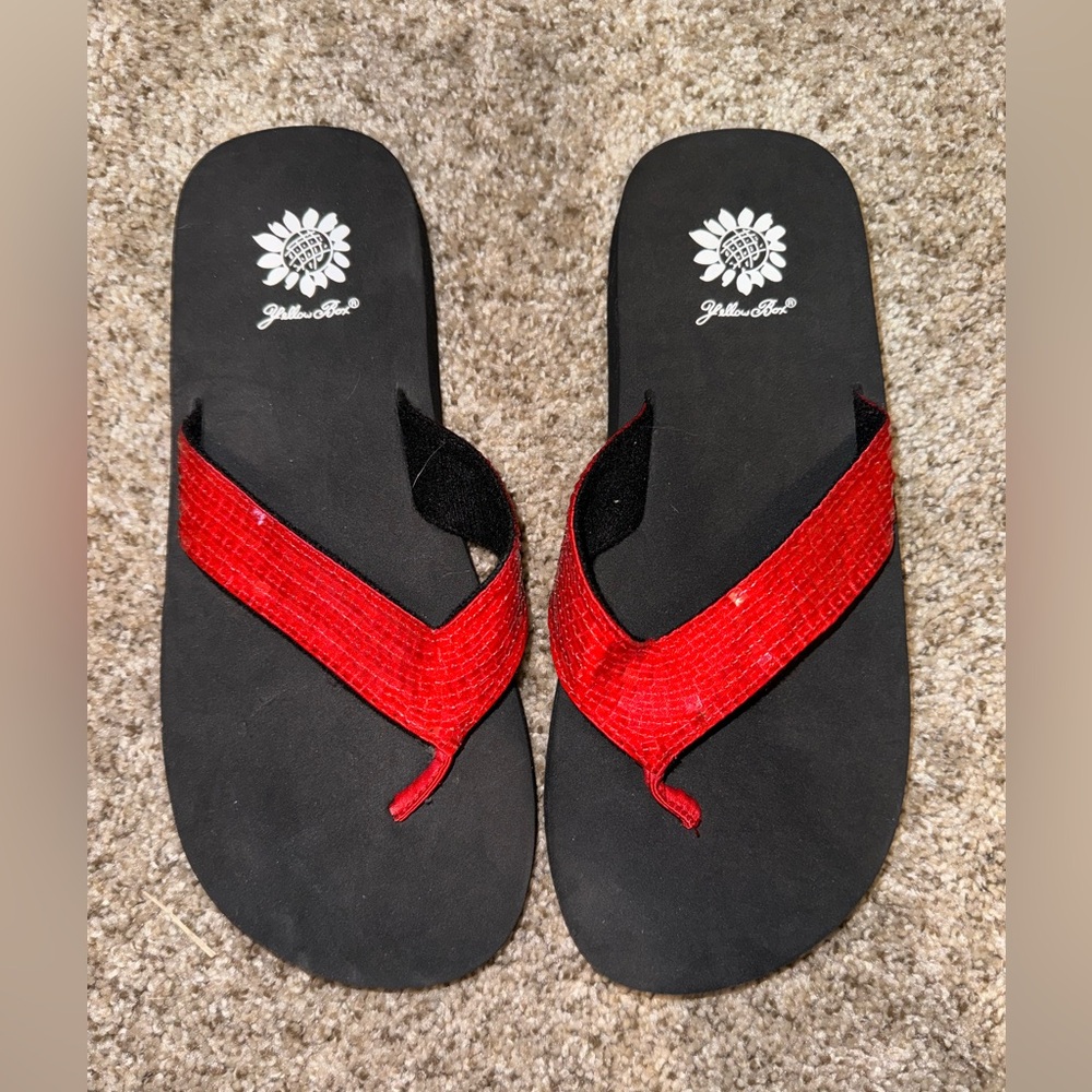 Yellow Box Flip Flops Brand New